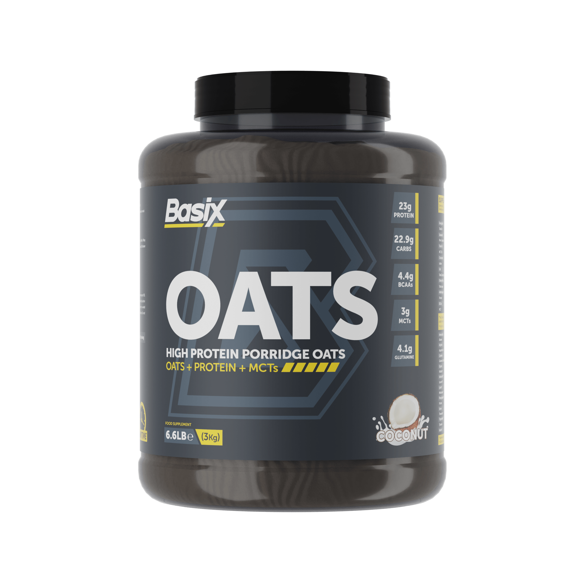 Basix Protein Oats High Protein Porridge Oats 3 KG - Coconut