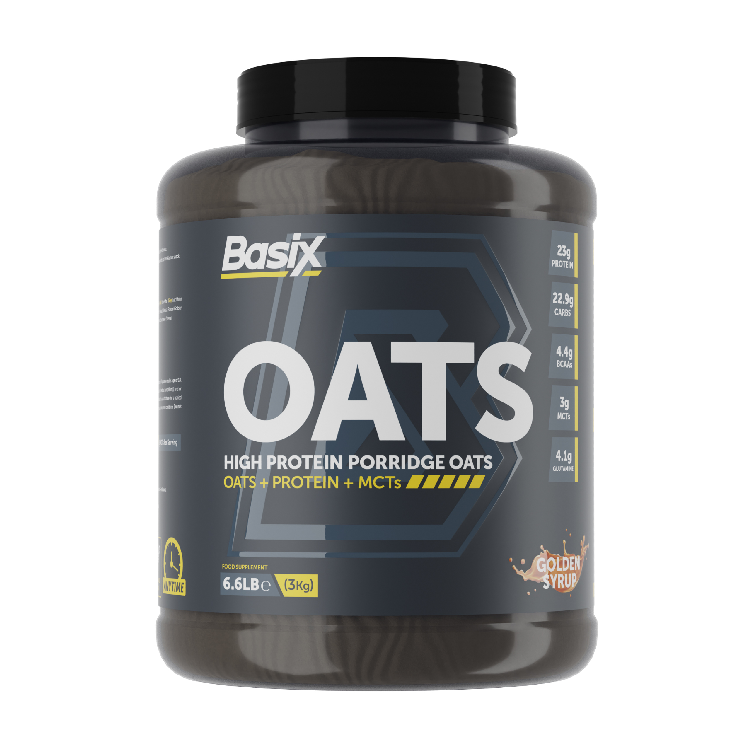 Basix Protein Oats High Protein Porridge Oats 3 KG - Golden Syrup