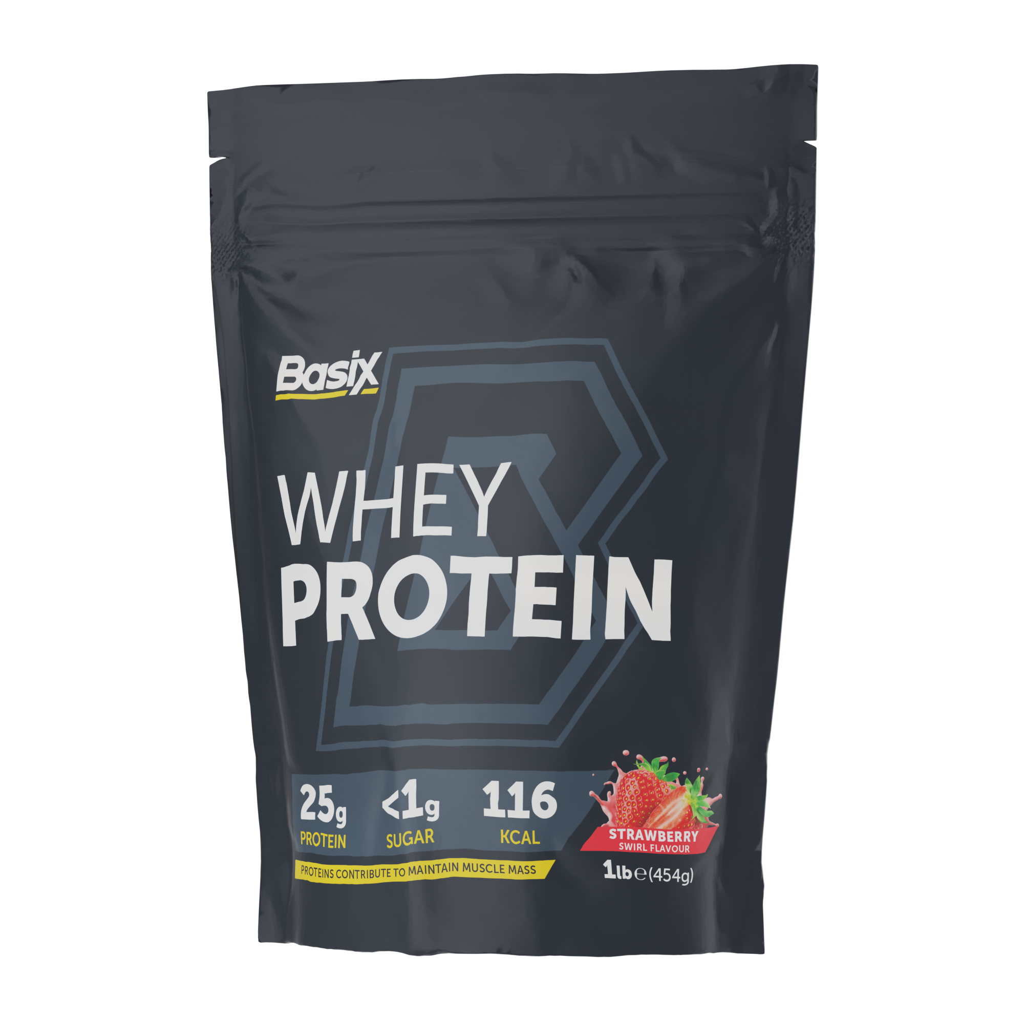 Basix Whey Protein 1 lb - Strawberry Swirl