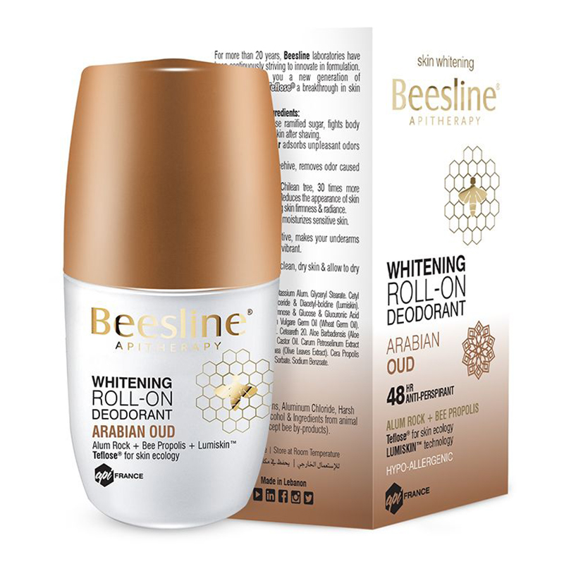 Beesline Whitening Roll-On Deodorant - Arabian Oud 50ml Best Price in UAE