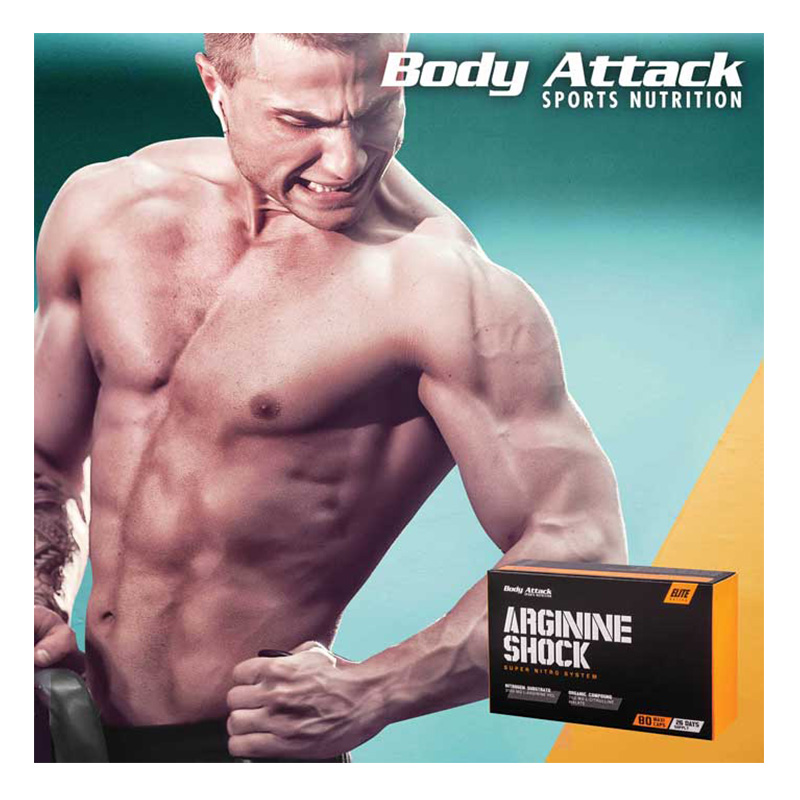 Body Attack Arginine Shock Blister 80 Caps Best Price in Dubai