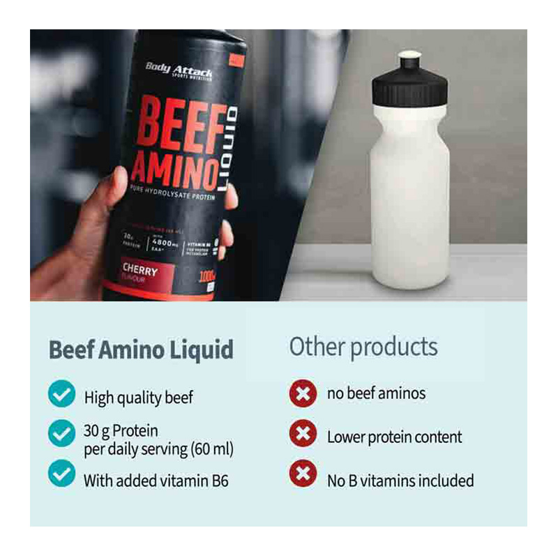 Body Attack Beef Amino Liquid 1000ml Best Price in Al Ain 