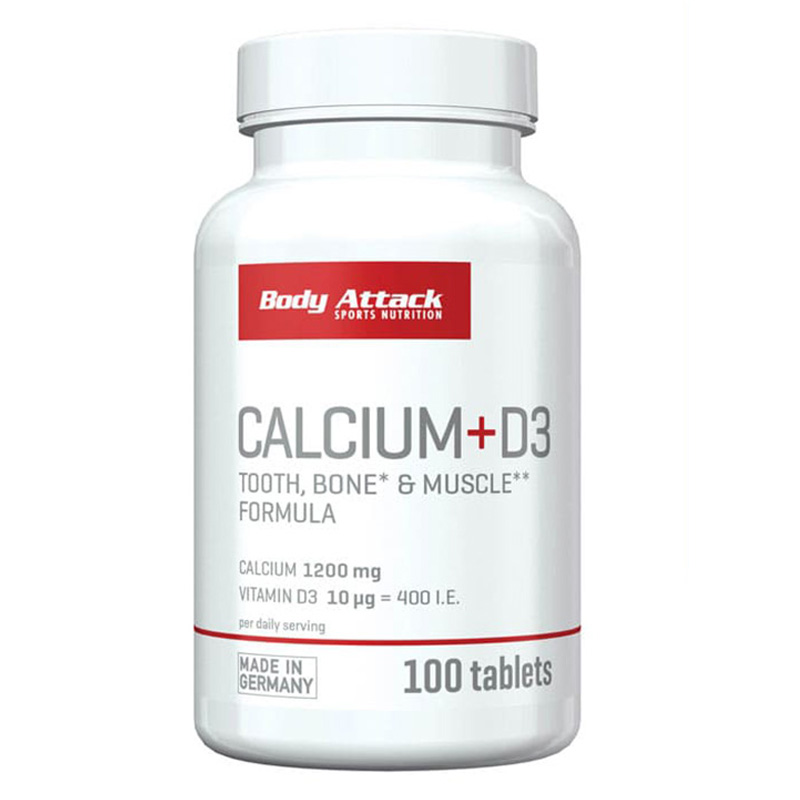 Body Attack Calcium+D3 100 Tabs Best Price in UAE
