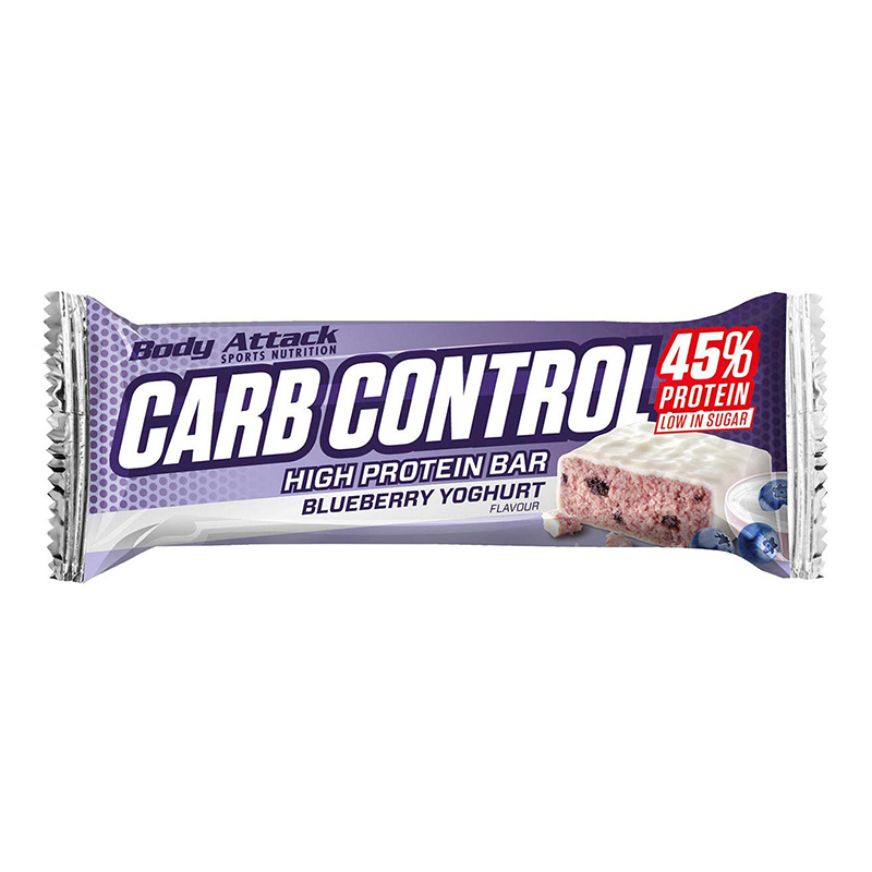 Body Attack Carb Control Protein Bar 100 G 15Pcs - Blueberry Yoghurt