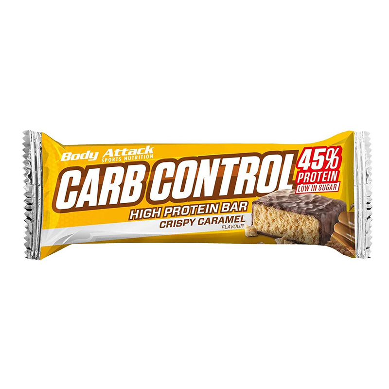 Body Attack Carb Control Protein Bar 100 G 15Pcs - Crispy Caramel