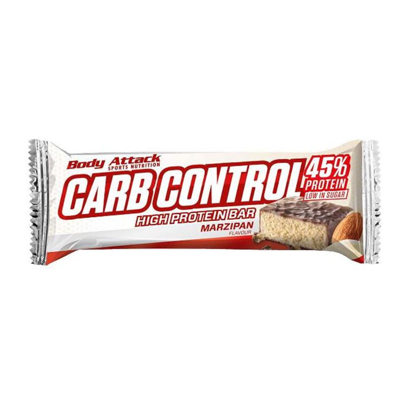 Body Attack Carb Control Protein Bar 100 G 15Pcs - Marzipan