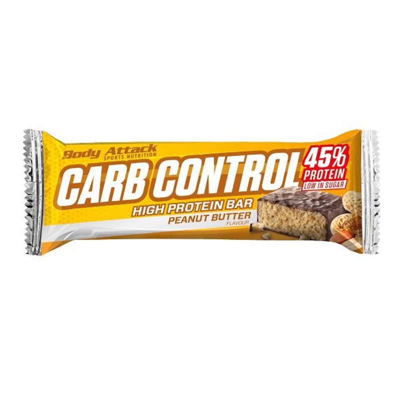 Body Attack Carb Control Protein Bar 100 G 15Pcs - Peanut Butter