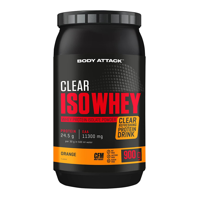 Body Attack Clear ISO Whey 900 g - Orange