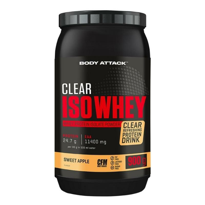 Body Attack Clear ISO Whey 900 g - Sweet Apple