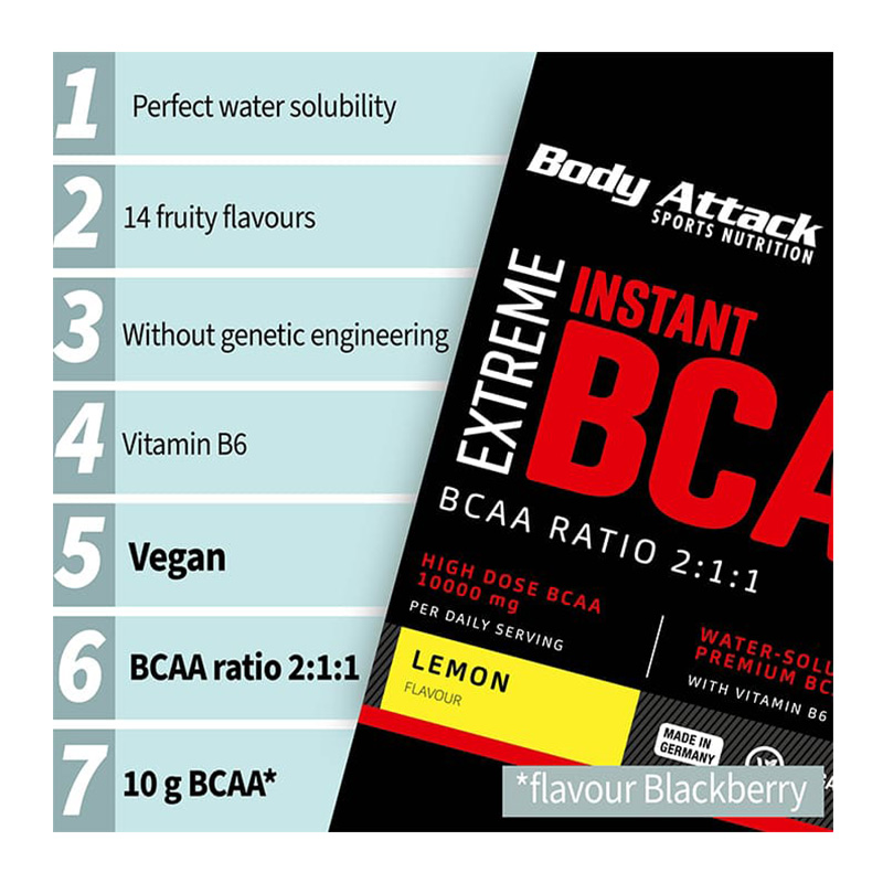 Body Attack Extreme Instant BCAA 2:1:1 500g Best Price in Dubai