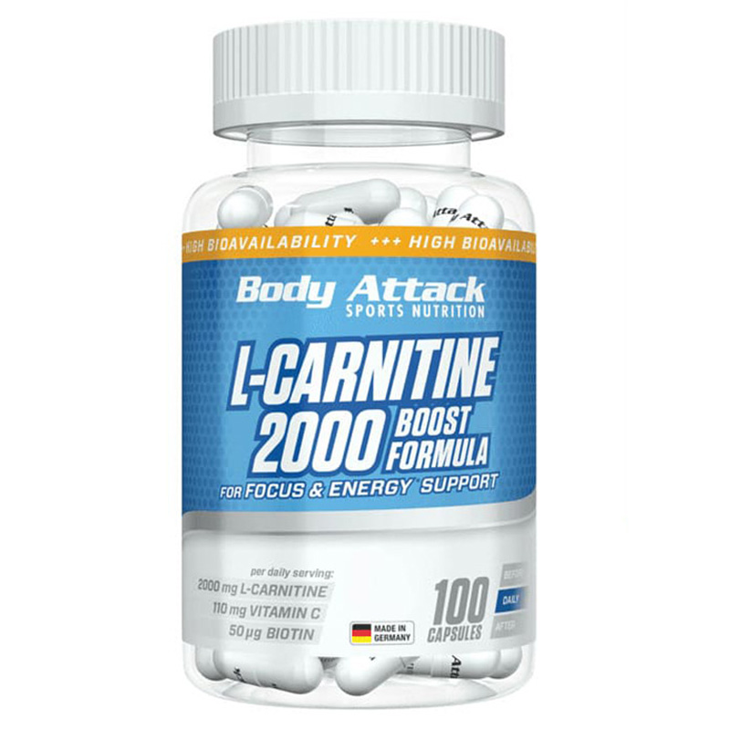 Body Attack L-Carnitine 2000 100 Caps Best Price in UAE