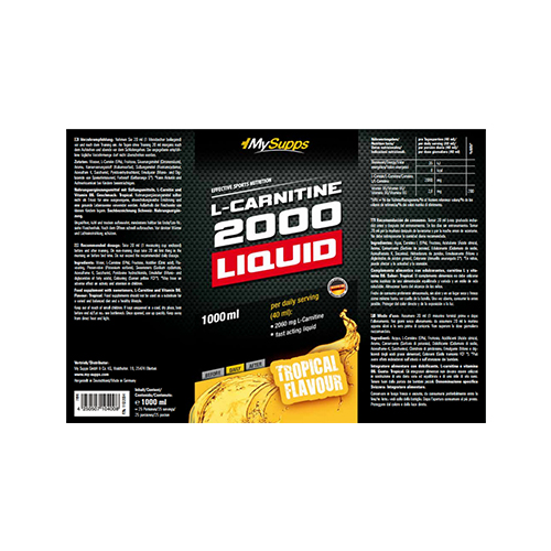 Body Attack L-Carnitine 2000 Liquid Orange 500ml - BA-LCO