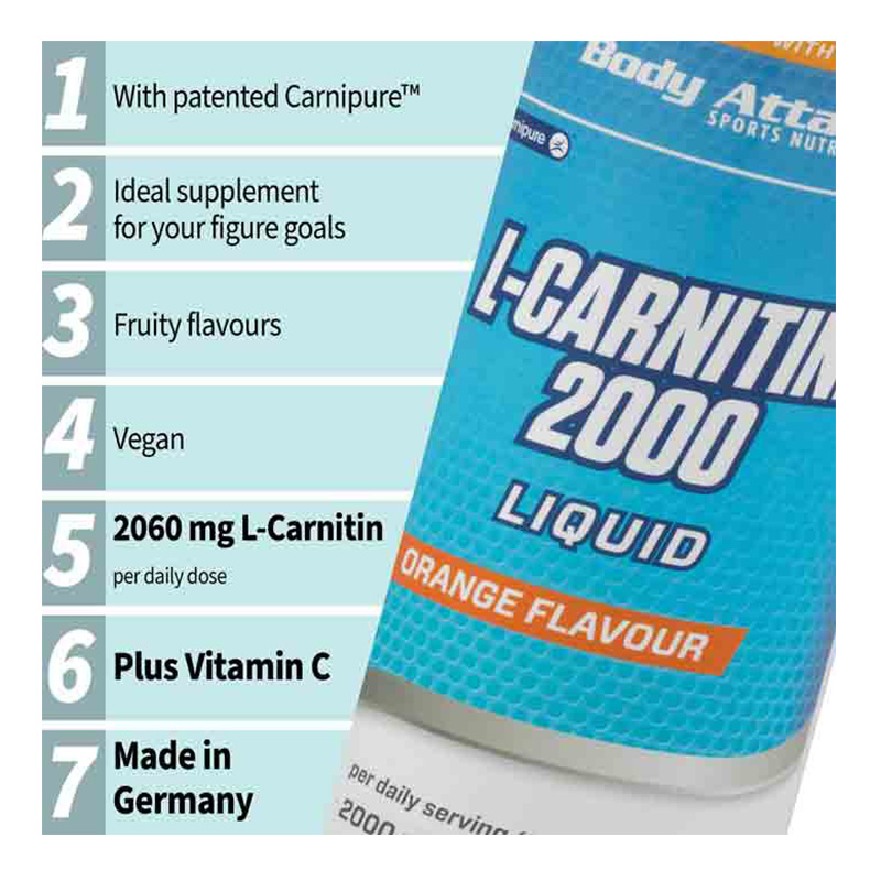 Body Attack L-Carnitine Liquid 2000 1L Best Price in Dubai