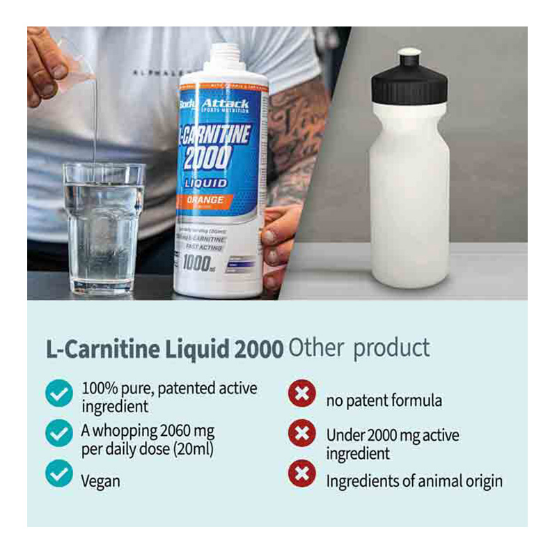 Body Attack L-Carnitine Liquid 2000 1L Best Price in Abu Dhabii