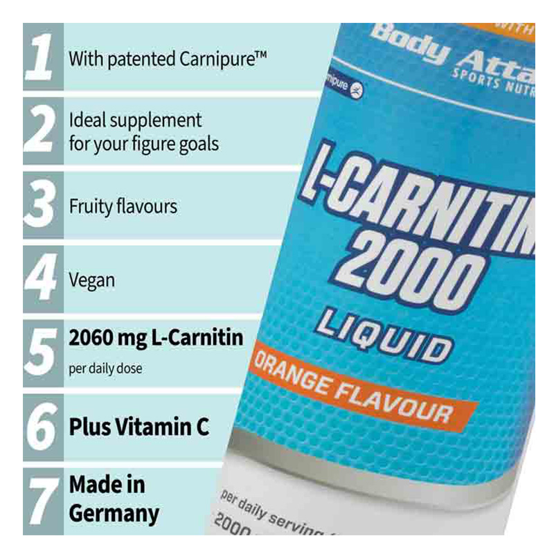Body Attack L-Carnitine Liquid 2000 500ml Best Price in Dubai