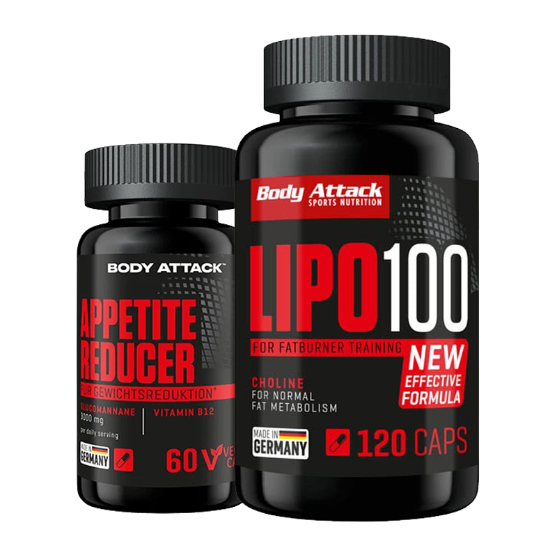 Body Attack Lipo 100 120 Caps + Appetite Reducer Men 60 Caps