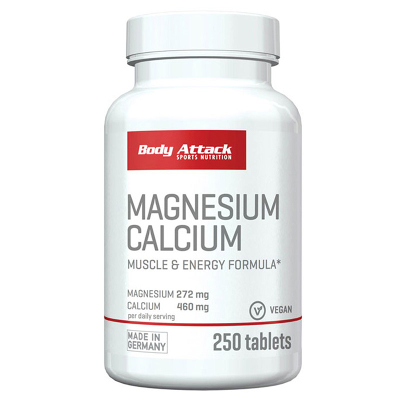 Body Attack Magnesium Calcium 250 Tabs Best Price in UAE