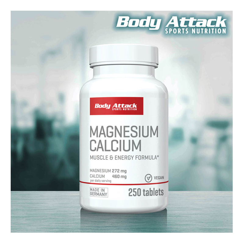 Body Attack Magnesium Calcium 250 Tabs Best Price in Abu Dhabi