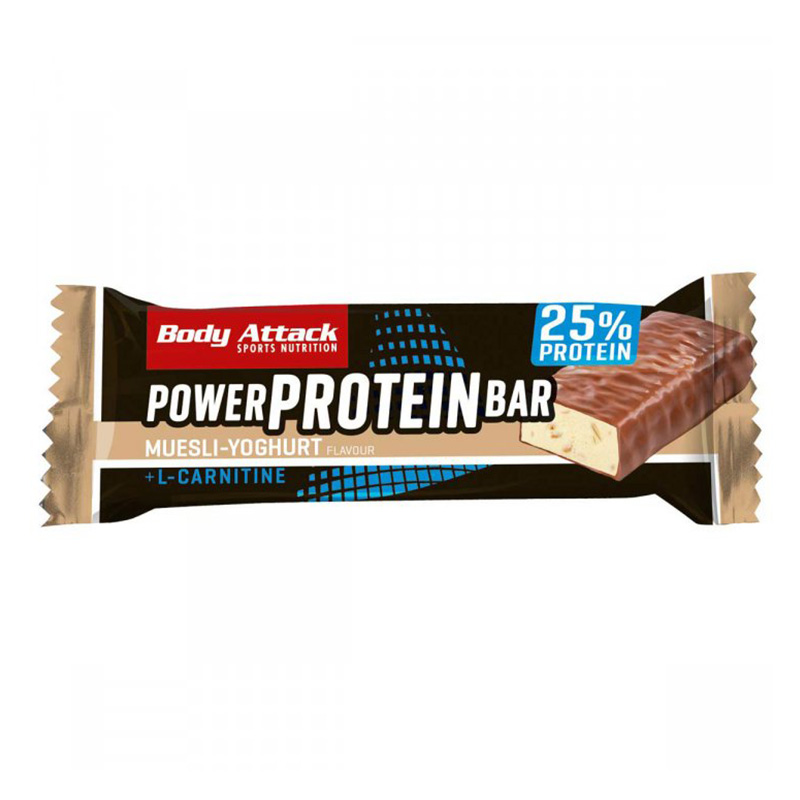 Body Attack Power Protein Bar 35 G 15 Bars in Box - Muesli Yoghurt Best Price in UAE