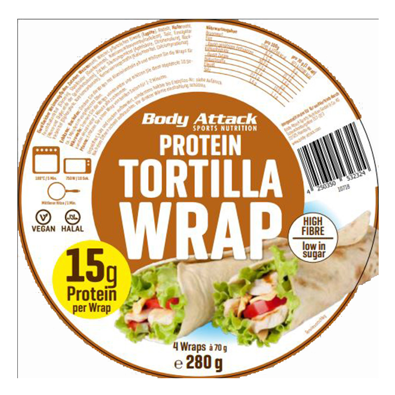 Body Attack Protein Tortilla Wraps 1x14 Best Price in Dubai