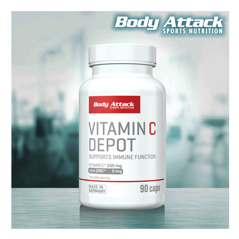 Body Attack Vitamin C Depot 90 Caps Best Price in Abu Dhabi