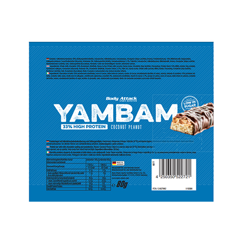 Body Attack Yam Bam Energy Bar Coconut Peanut - YYEB-CP