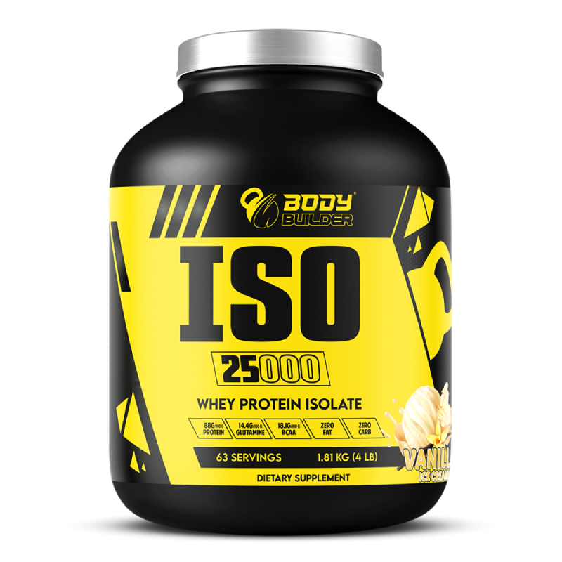 Buy Body Builder ISO 25000 Whey Protein 4 lb - Vanilla Ice Cream in ...