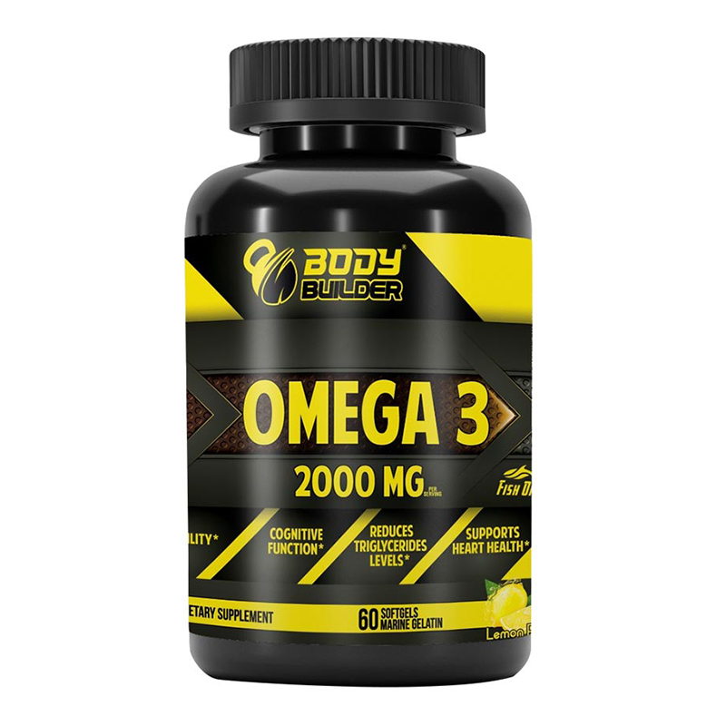 Body Builder Omega-3 60 Softgels 2000 mg-Lemonade Flavor