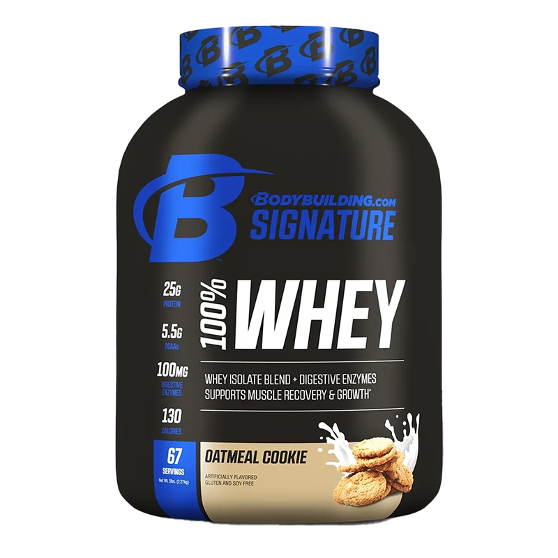 BodyBuilding Signature 100% Whey Protein Powder 5 lb - Oatmeal Cookie
