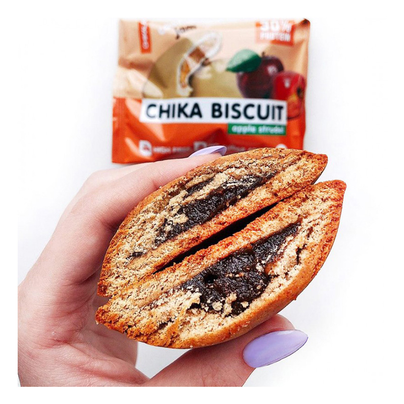 Bombbar Chika Protein Biscuits Apple Strudle Box 1x9 Best Price in Dubai