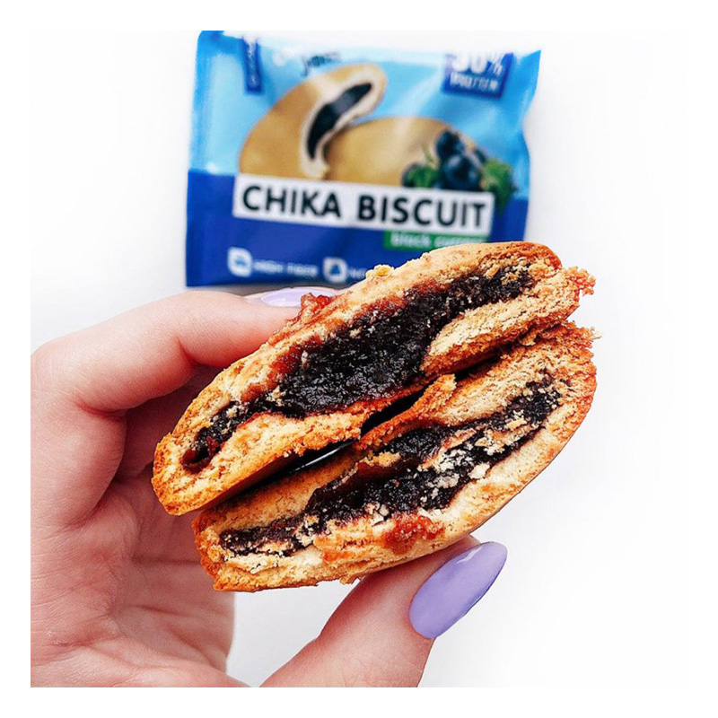 Bombbar Chika Protein Biscuits Black Currant Box 1x9 Best Price in Dubai