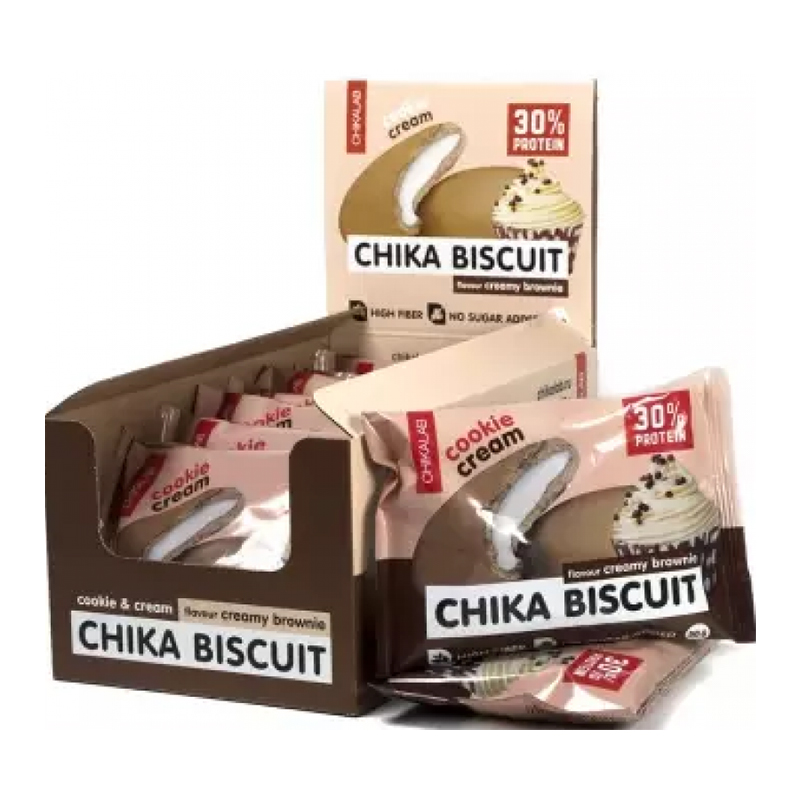 Bombbar Chika Protein Biscuits Creamy Brownie Box 1x9 Best Price in Dubai