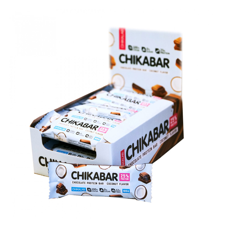 Bombbar Chikabar Protein Bar Coconut 1x20 Bars
