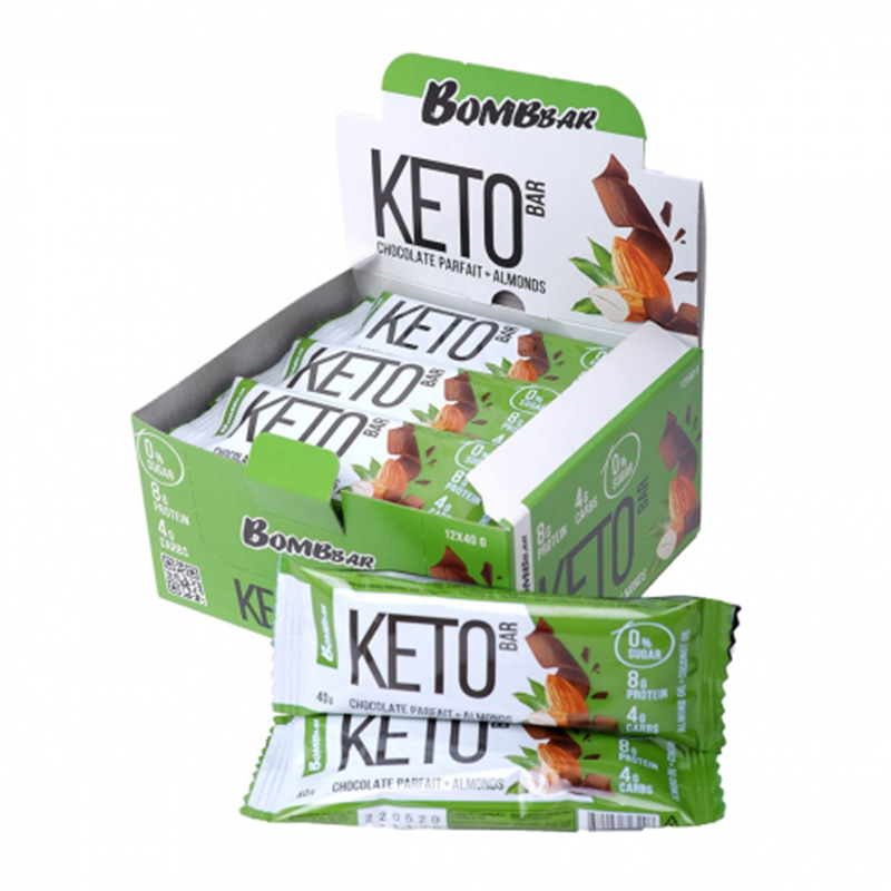 Bombbar Keto Bars 40 G 12 Pcs in Box - Chocolate Parfait with Almond Best Price in UAE