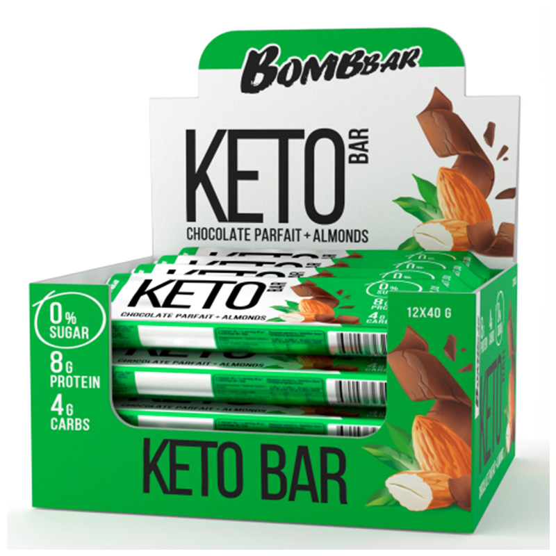 Bombbar Keto Bars 40 G 12 Pcs in Box - Chocolate Parfait with Almond Best Price in Abu Dhabi
