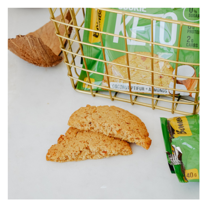 Bombbar Keto Cookies 40 G 12 Pcs in Box - Coconut with Almonds Best Price in Dubai