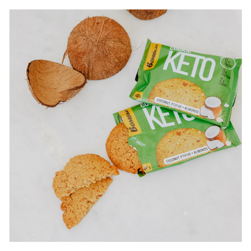 Bombbar Keto Cookies 40 G 12 Pcs in Box - Coconut with Almonds Best Price in Abu Dhabi