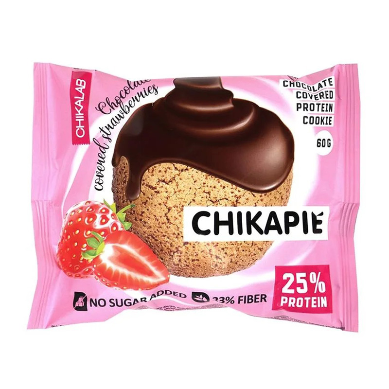Bombbar Protein Chikapie Chocolate Covered with Strawberries 1x9 Box
