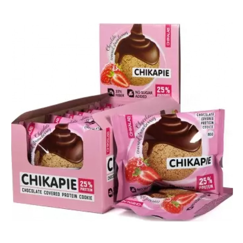 Bombbar Protein Chikapie Chocolate Covered with Strawberries 1x9 Box Best Price in Dubai