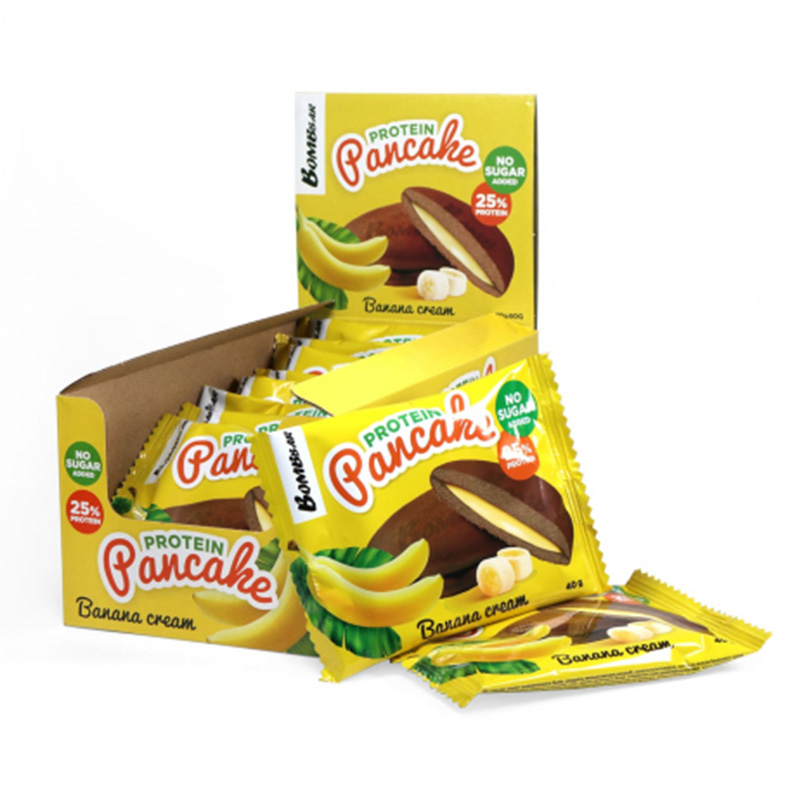 Bombbar  Protein Pancake 40 G 10 Pcs Box - Banana Cream Best Price in Abu Dhabi