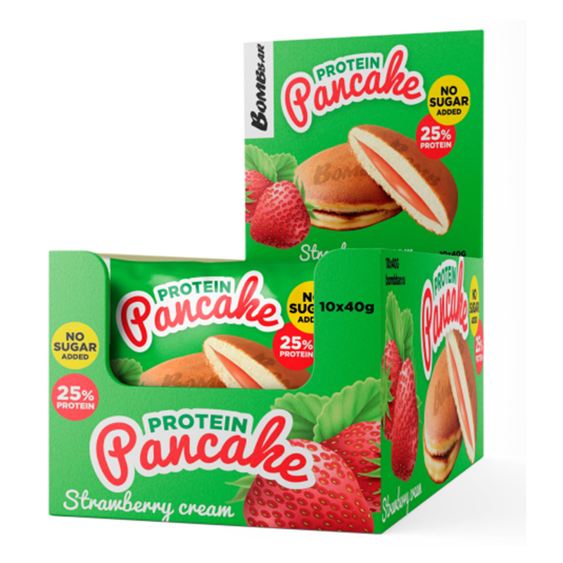 Bombbar  Protein Pancake 40 G 10 Pcs Box - Strawberry Cream