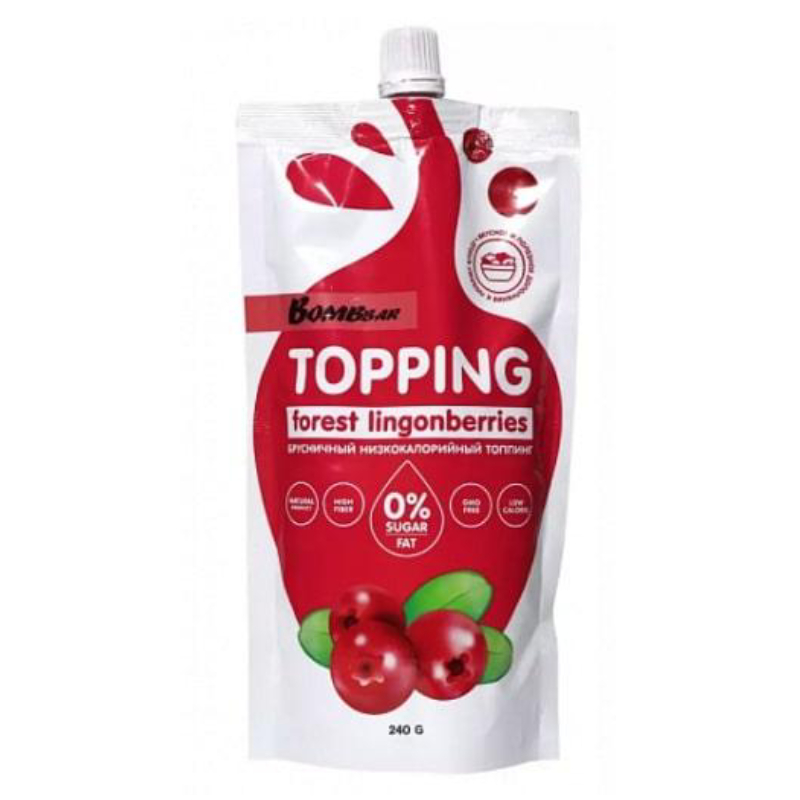 Bombbar Sweet Topping 240 G 10 Pcs in Box - Forest Lingonberries Best Price in UAE