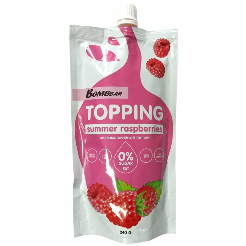 Bombbar Sweet Topping 240 G 10 Pcs in Box - Raspberry