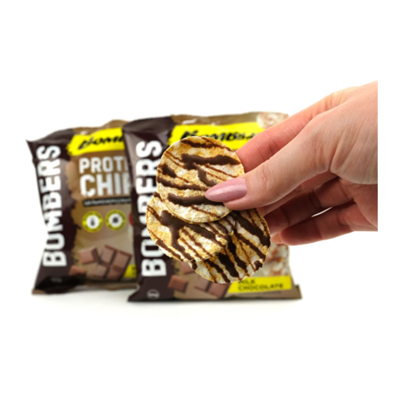 Bombbar Whole Grain Protein Chips 50 G 14 pcs in Box - Milk Chocolate Best Price in Dubai