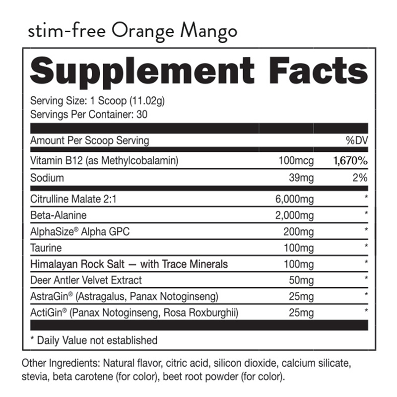 Bucked Up Non Stim Preworkout Orange Mango 30 Serving Best Price in Dubai