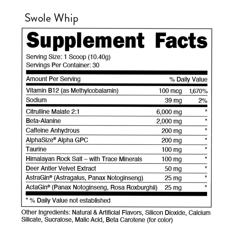 Bucked Up Pre-Workout Swole Whip 30 Serving Best Price in Dubai