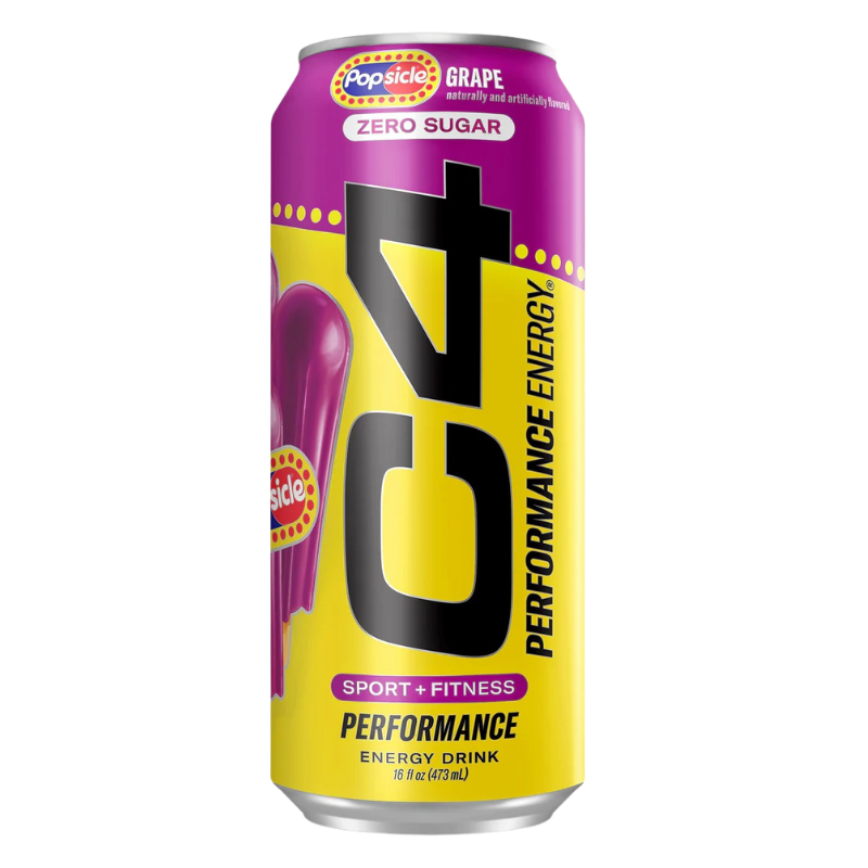 C4 Performance Energy Carbonated Drink16 oz 12 Pcs in Box - Popsicle Grape