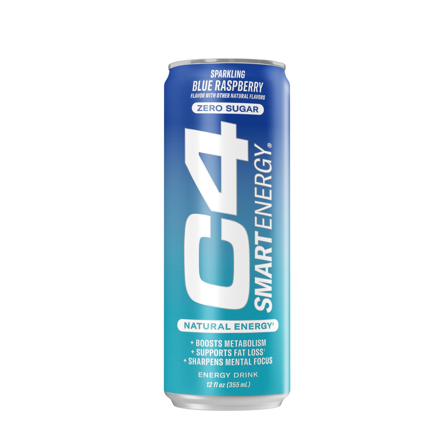 C4 Smart Energy Drink 12oz 12 Pcs in Box - Blue Raspberry