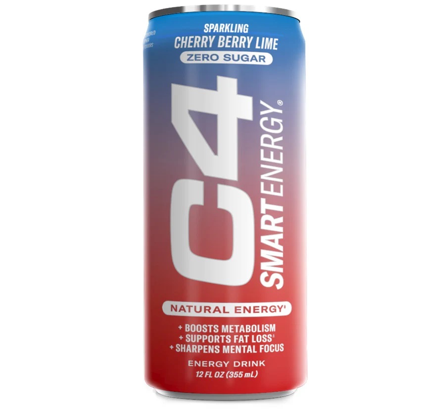 C4 Smart Energy Drink 12oz 12 Pcs in Box - Cherry Berry Lime