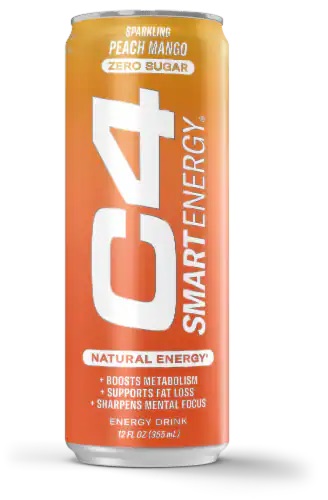 C4 Smart Energy Drink 12oz 12 Pcs in Box - Peach Mango